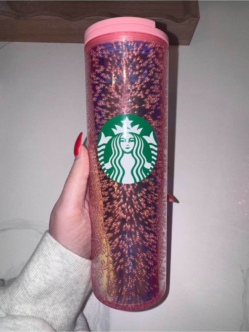 Starbucks Holiday 2020 16oz Pink Multi Bubble Tumbler